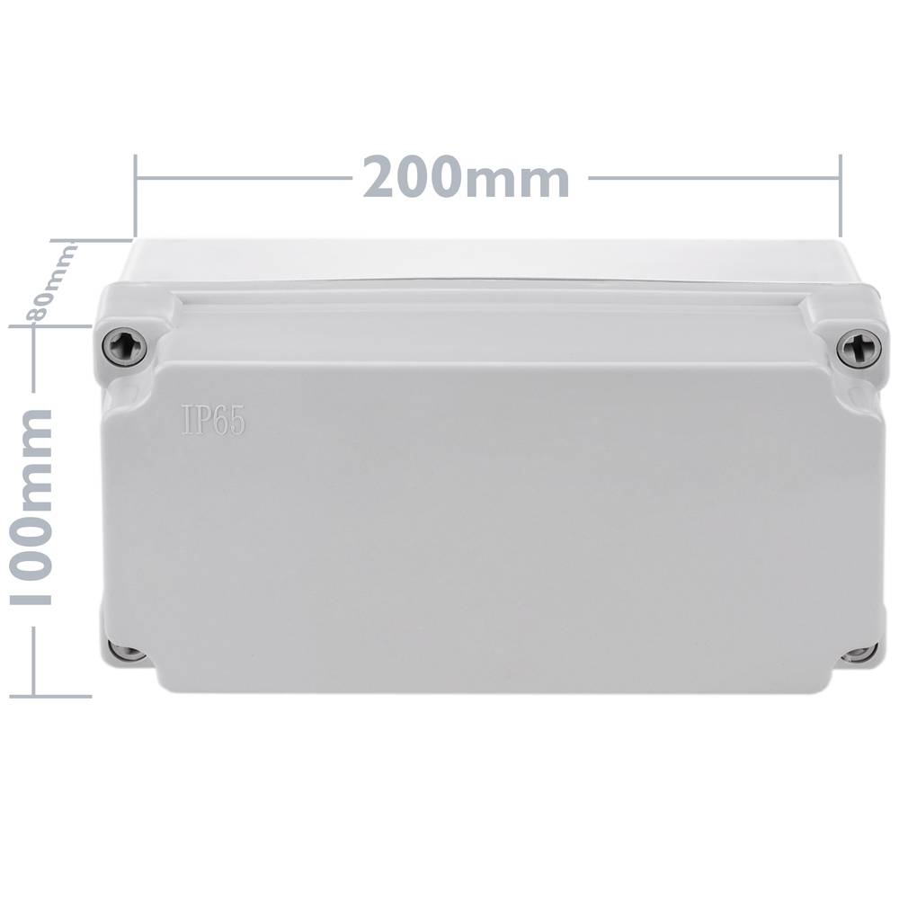 Caixa de superfície estanque retangular IP65 200x100x80mm