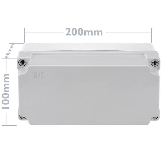Caixa de superfície estanque retangular IP65 200x100x80mm