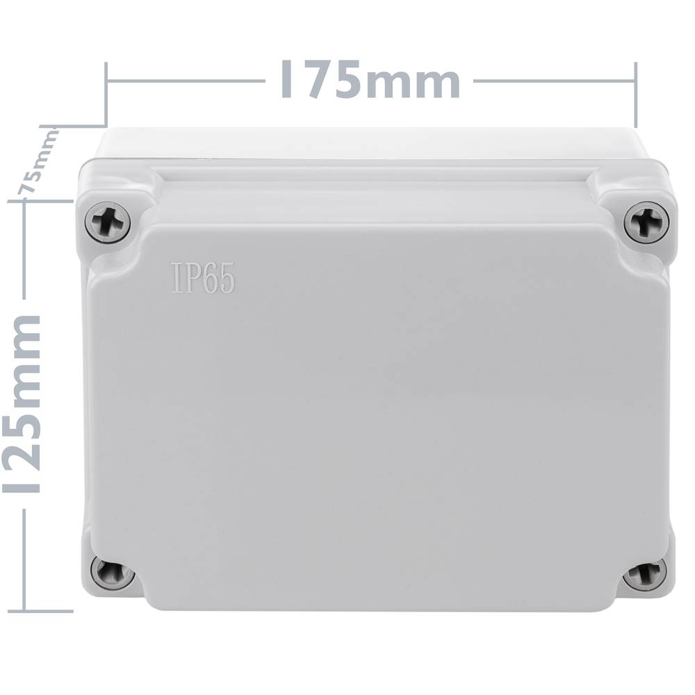 Boîtier de surface étanche rectangulaire IP65 175x125x75mm