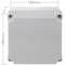 Caja estanca y hermética de superficie cuadrada para protección de conexiones eléctricas 180x80x180mm