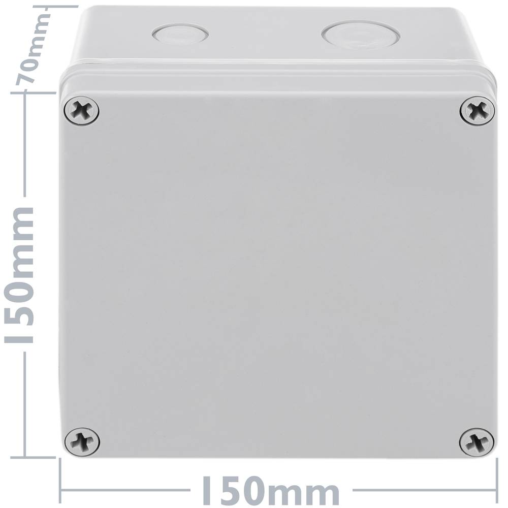 Waterproof surface box square 150x150x70mm