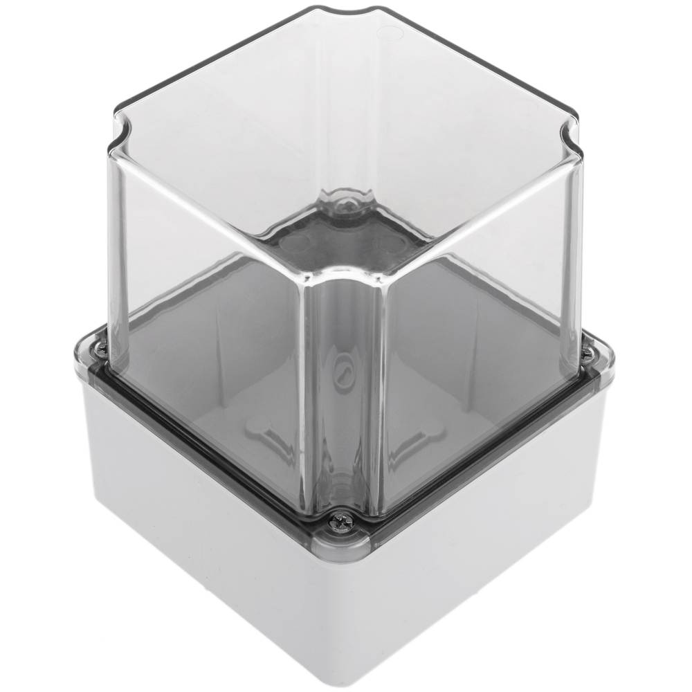 Caixa de superfície quadrada transparent IP44 lliure d'halògens LSZH 120x120x140mm