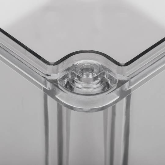 Caixa de superfície quadrada transparent IP44 lliure d'halògens LSZH 120x120x140mm