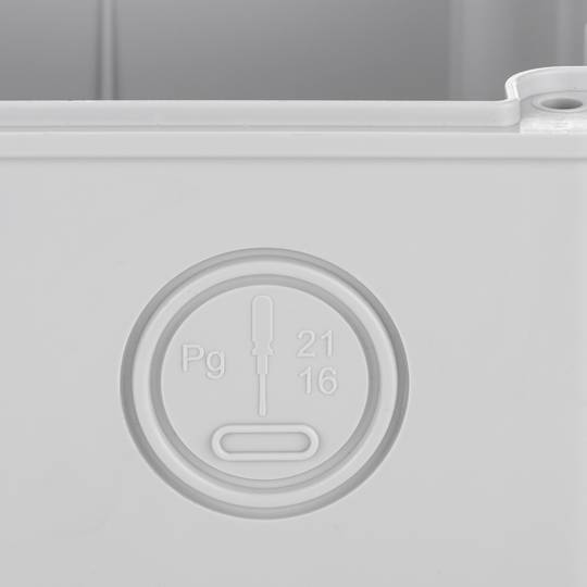 Caixa de superfície quadrada transparent IP44 lliure d'halògens LSZH 120x120x140mm