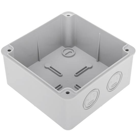 Caixa de superfície quadrada IP44 lliure d'halògens LSZH 120x120x140mm