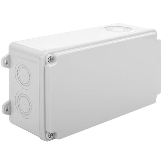 Rectangular surface junction box IP44 halogens free LSZH 120x225x80mm