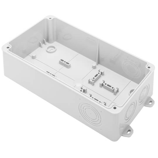 Rectangular surface junction box IP44 halogens free LSZH 120x225x80mm