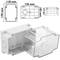 Caja de superficie rectangular transparente IP44 libre de halógenos LSZH 120x170x140mm