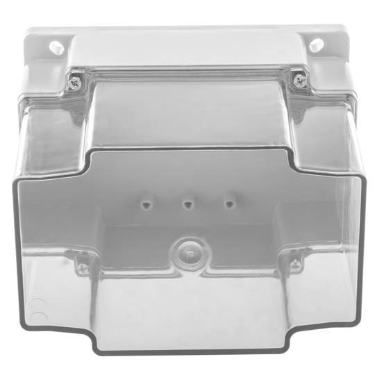 Caja de superficie rectangular transparente IP44 libre de halógenos LSZH 120x170x140mm