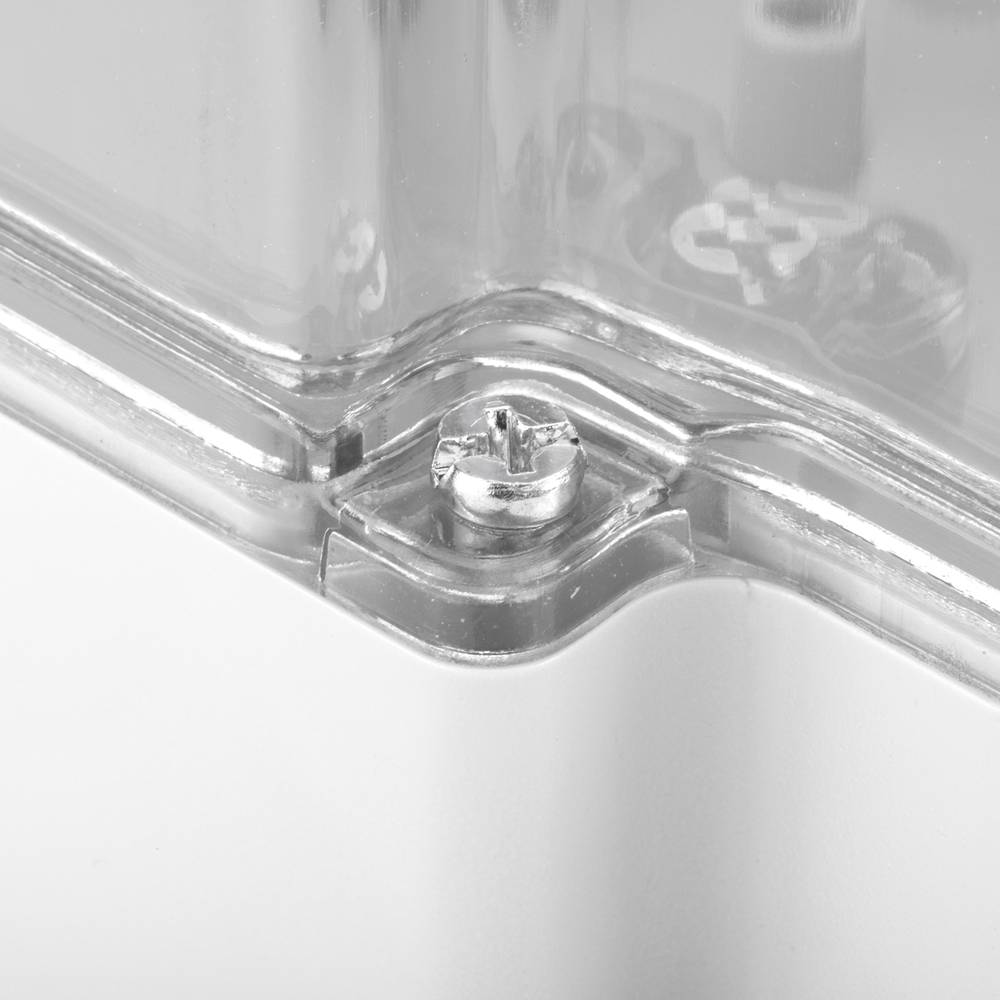 Caja de superficie rectangular transparente IP44 libre de halógenos LSZH 120x170x140mm