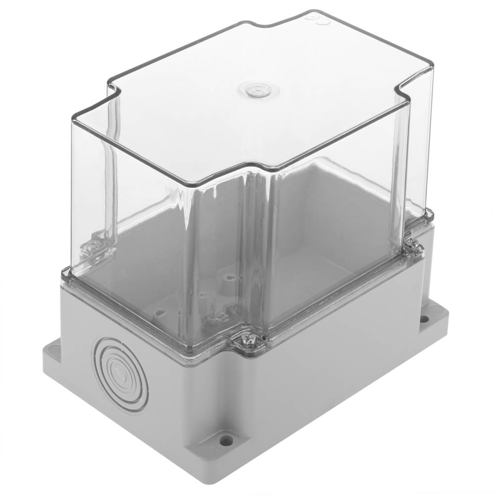 Caja de superficie rectangular transparente IP44 libre de halógenos LSZH 120x170x140mm