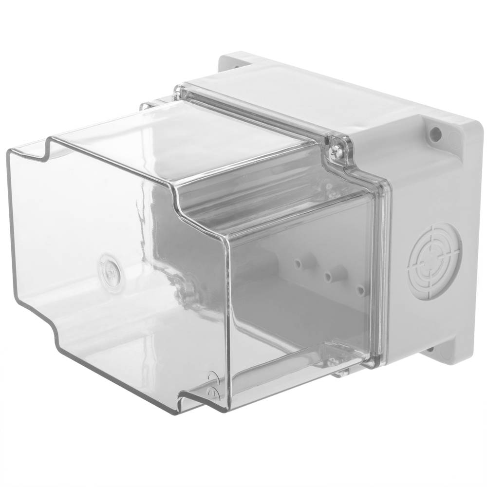 Caja de superficie rectangular transparente IP44 libre de halógenos LSZH 120x170x140mm
