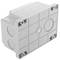 Caixa de superfície rectangular IP44 lliure d'halògens LSZH 120x170x70mm