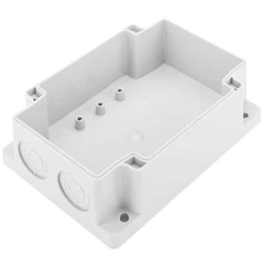 Caixa de superfície rectangular IP44 lliure d'halògens LSZH 120x170x70mm