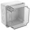 Anschlusskasten für oberfläche rechteckig transparent IP44 halogene frei LSZH 80x80x36mm