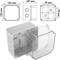 Anschlusskasten für oberfläche rechteckig transparent IP44 halogene frei LSZH 80x80x36mm