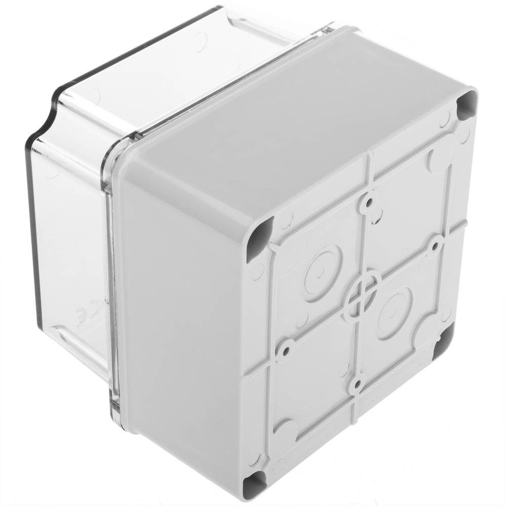Anschlusskasten für oberfläche rechteckig transparent IP44 halogene frei LSZH 80x80x36mm