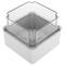 Anschlusskasten für oberfläche rechteckig transparent IP44 halogene frei LSZH 80x80x36mm