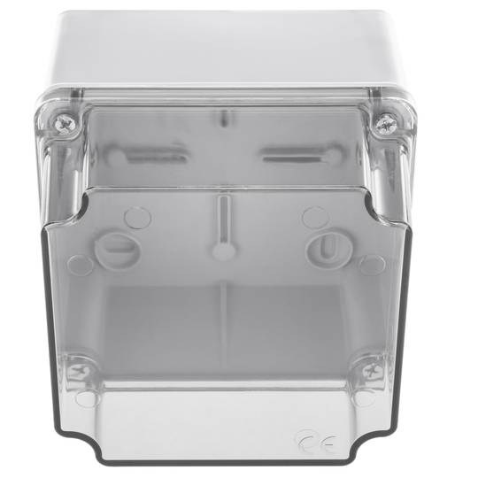 Anschlusskasten für oberfläche rechteckig transparent IP44 halogene frei LSZH 80x80x36mm