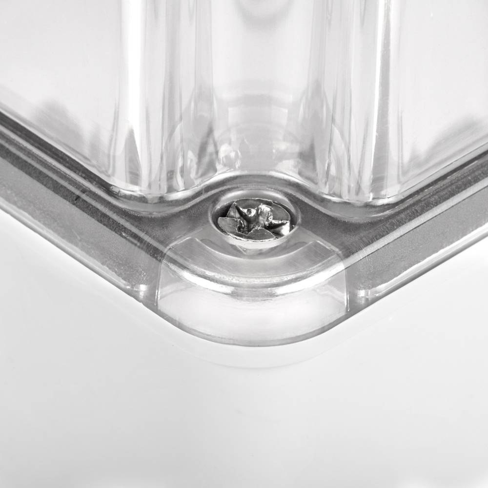 Anschlusskasten für oberfläche rechteckig transparent IP44 halogene frei LSZH 80x80x36mm