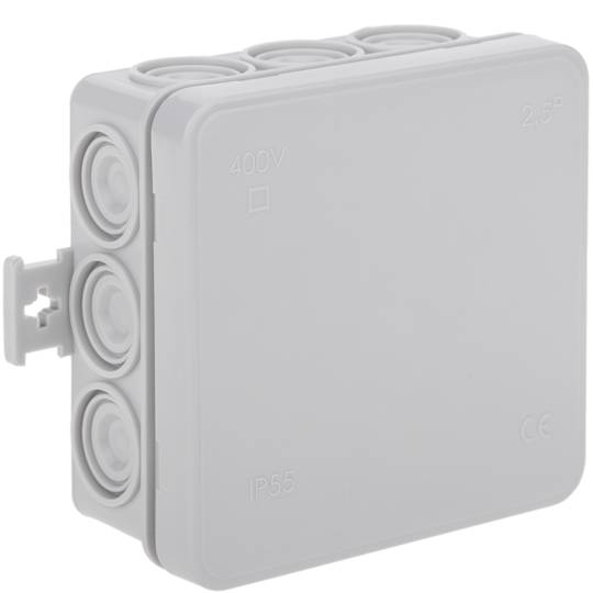Square surface junction box IP44 85x85x40mm