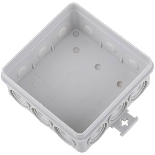 Square surface junction box IP44 85x85x40mm