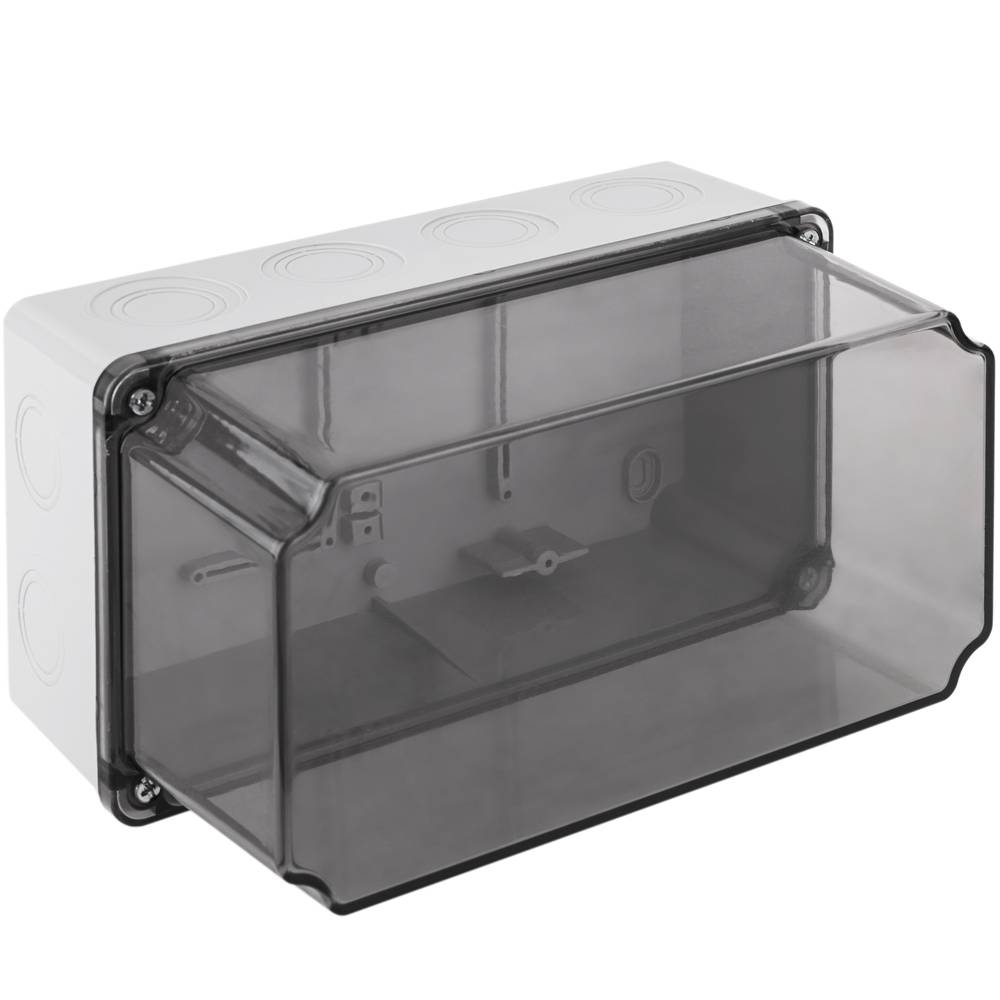 Caja de superficie rectangular transparente IP44 120x225x140mm