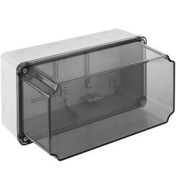 Caixa de superfície rectangular transparent IP44 120x225x140mm