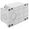 Caja de superficie rectangular transparente IP44 120x170x70mm