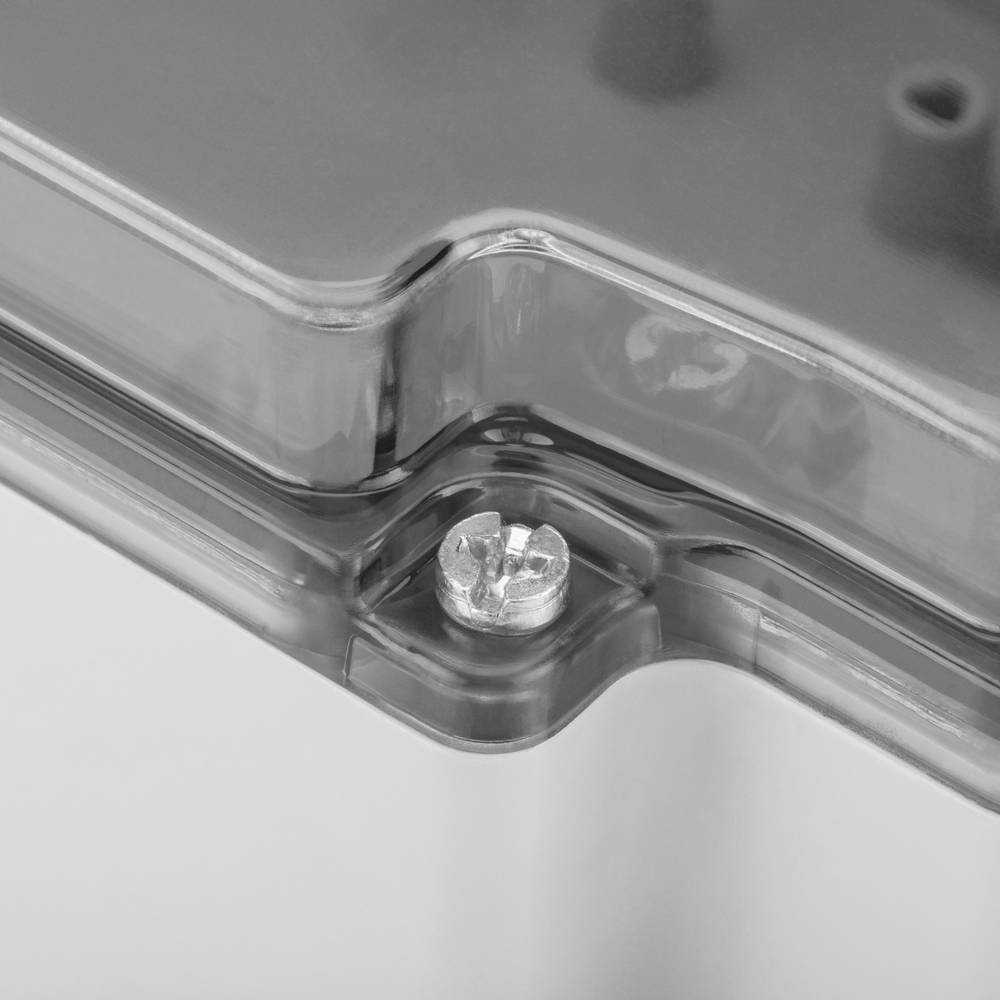 Caja de superficie rectangular transparente IP44 120x170x70mm