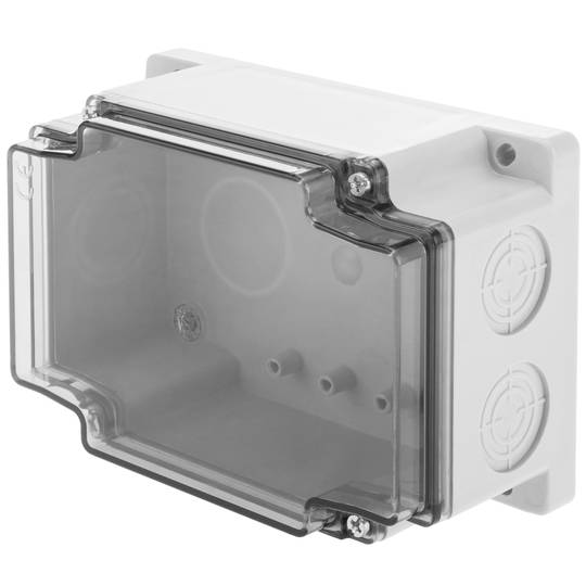 Caja de superficie rectangular transparente IP44 120x170x70mm