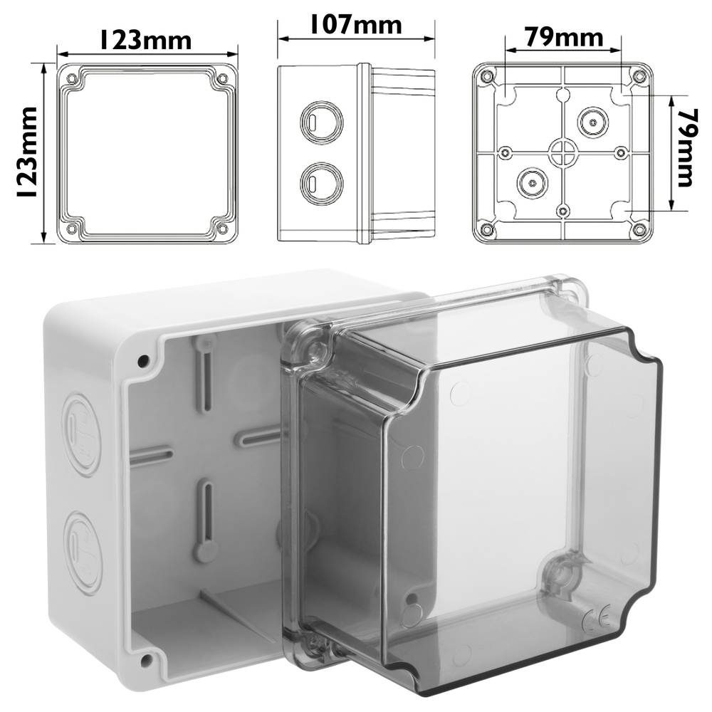 Surface junction box Square IP44 110x110x100mm