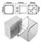 Caja de superficie cuadrada transparente IP66 libre de halógenos LSZH 120x120x140mm