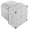 Caja de superficie cuadrada transparente IP66 libre de halógenos LSZH 120x120x140mm