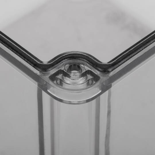 Caja de superficie cuadrada transparente IP66 libre de halógenos LSZH 120x120x140mm