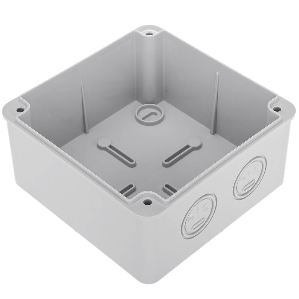 Caja de superficie cuadrada transparente IP66 libre de halógenos LSZH 120x120x140mm