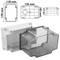 Caixa de superfície rectangular transparent IP66 lliure d'halògens LSZH 120x170x140mm