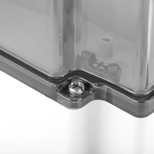 Caixa de superfície rectangular transparent IP66 lliure d'halògens LSZH 120x170x140mm