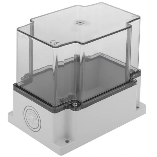 Caixa de superfície rectangular transparent IP66 lliure d'halògens LSZH 120x170x140mm
