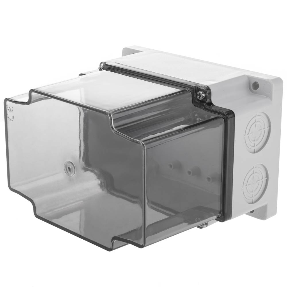 Caixa de superfície rectangular transparent IP66 lliure d'halògens LSZH 120x170x140mm