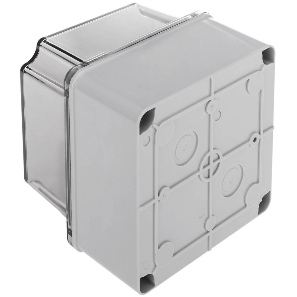 Anschlusskasten für oberfläche rechteckig transparent IP66 halogene frei LSZH 110x110x100mm