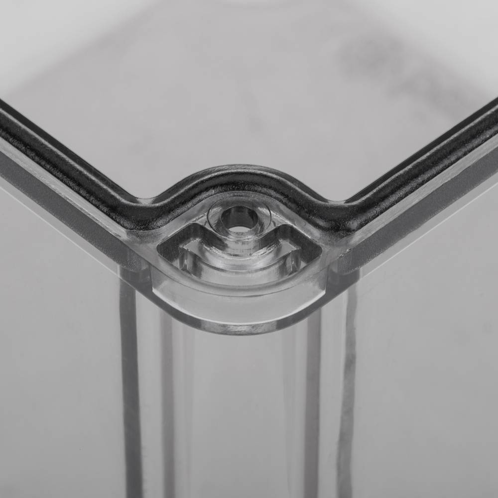 Anschlusskasten für oberfläche rechteckig transparent IP66 halogene frei LSZH 110x110x100mm