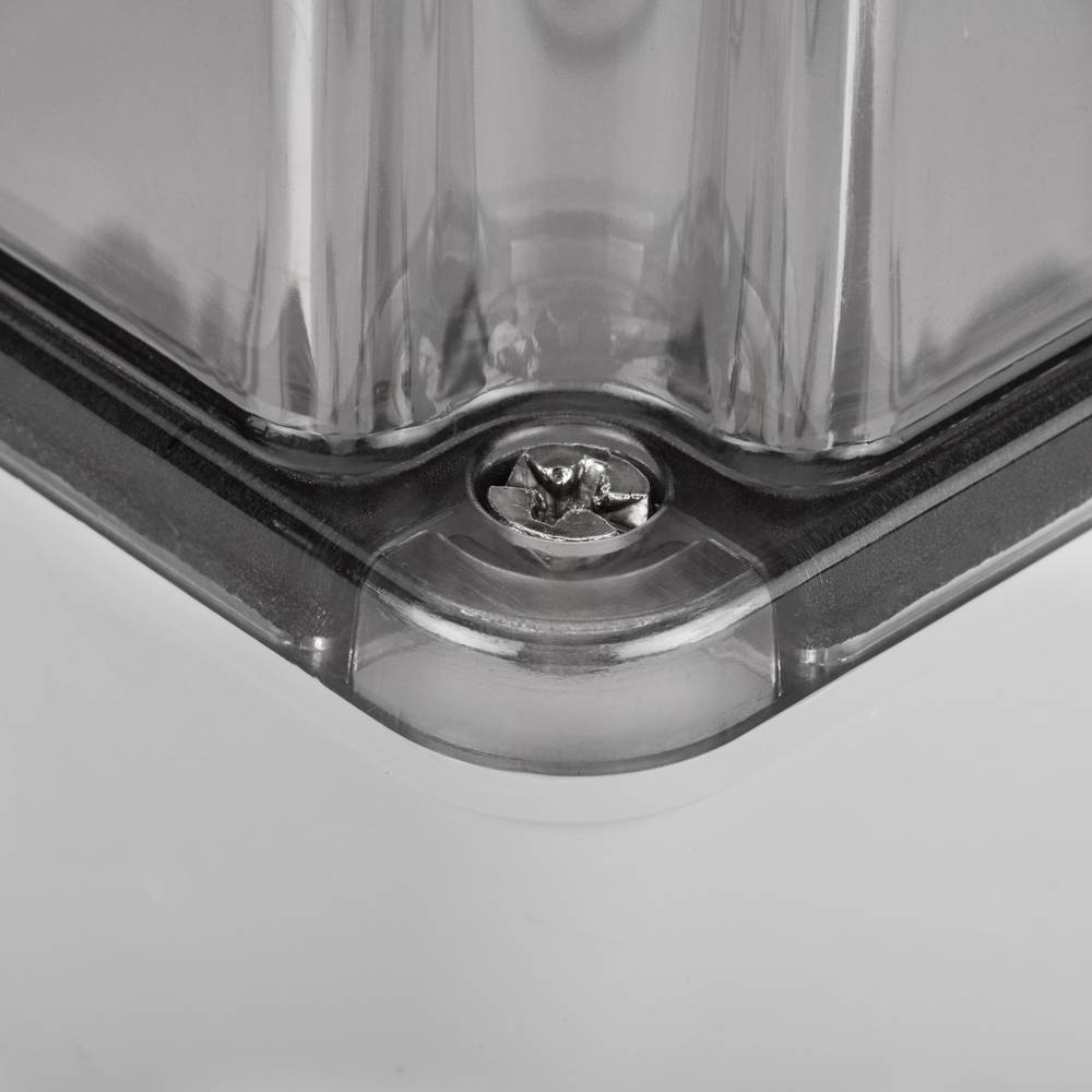 Anschlusskasten für oberfläche rechteckig transparent IP66 halogene frei LSZH 110x110x100mm