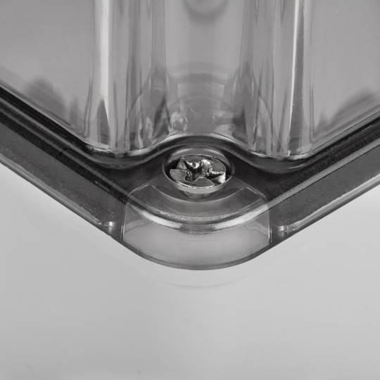 Anschlusskasten für oberfläche rechteckig transparent IP66 halogene frei LSZH 110x110x100mm