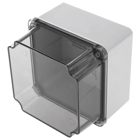 Anschlusskasten für oberfläche rechteckig transparent IP66 halogene frei LSZH 110x110x100mm
