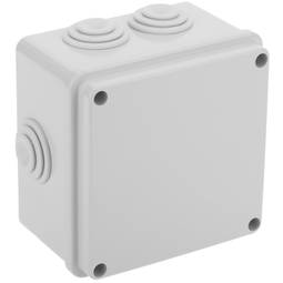 5x Black Adaptable Box Waterproof Junction Box 100 x 100 x 50mm IP56 PVC Out 