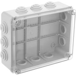 Caja estanca de superficie rectangular transparente IP65 250x200x90mm