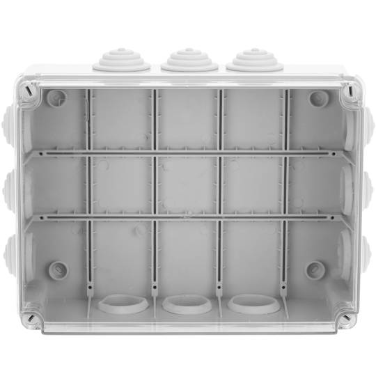 Caja estanca de superficie rectangular transparente IP65 310x230x130mm