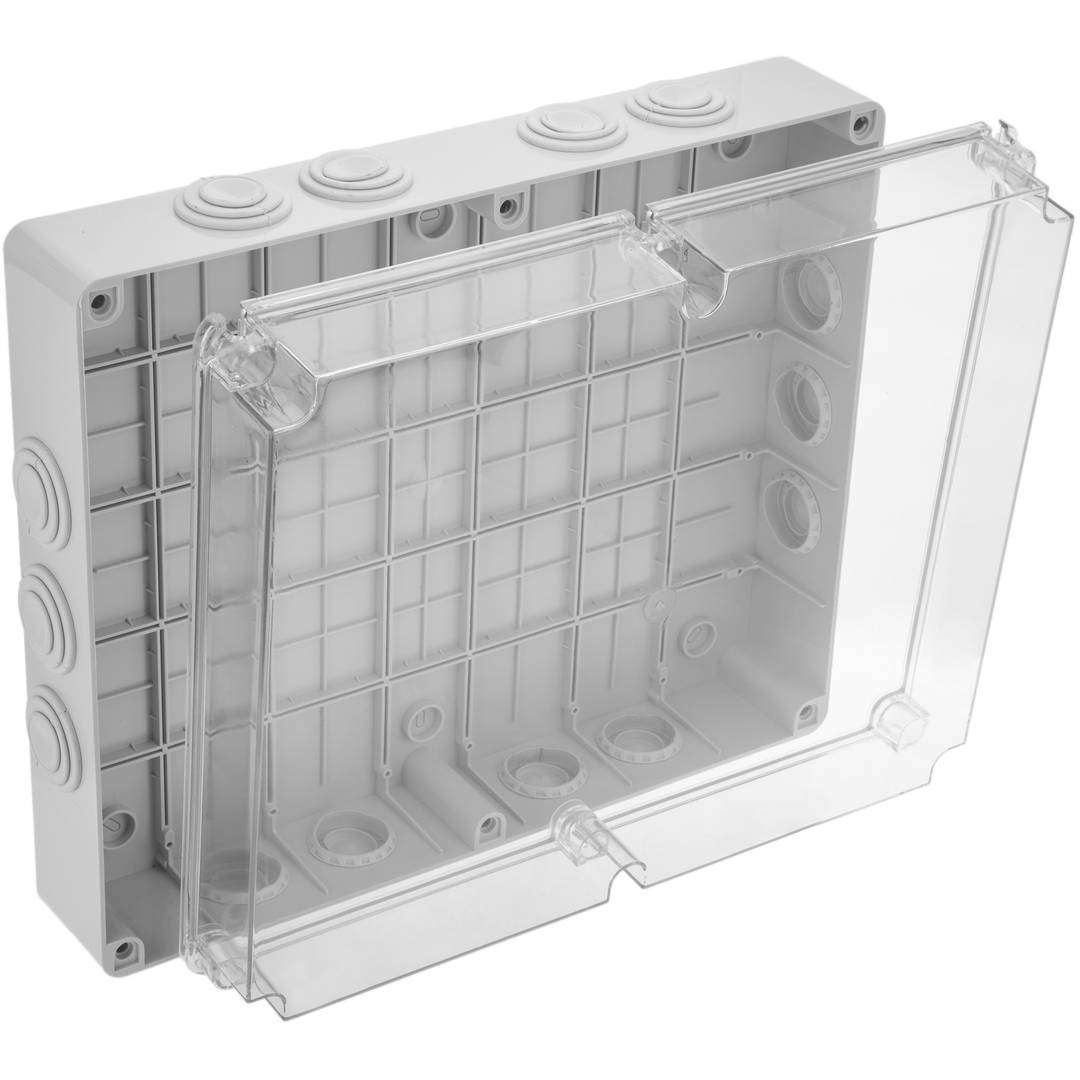 Boîtier étanche à surface rectangulaire transparente IP65 480x400x120mm