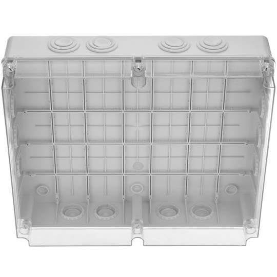 Boîtier étanche à surface rectangulaire transparente IP65 480x400x120mm